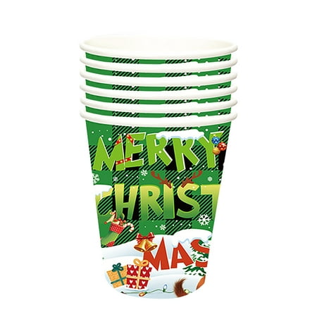 

KEVCHE Christmas Theme Party Decorations Plates Tissue Paper Cups Pull Flags Christmas Dinnerware Set Party Set Party Favors for Home Decor Xmas Indoor Decor Party Favors