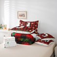 thumbnail image 5 of Manfei Initial J Letter Bedding Comforter Set 7 Pieces for Kids, Black Red Buffalo Full Bedding Set, Merry Christmas Reversible Fitted Sheet Flat Sheet, Microfiber Bedroom Decor, 5 of 7