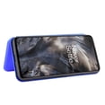 thumbnail image 6 of Dteck Folio Case For OnePlus Nord with Portable Stand, Magnetic Adsorption Closure Slim Fit Carbon Fiber Plastic Flip Case TPU Inner Protective Cover Compatible With OnePlus Nord, Blue, 6 of 8