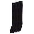thumbnail image 2 of HUE Womens Flat Knit Knee High Socks 3-Pack Style-21135, 2 of 3