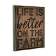 thumbnail image 3 of Life Better On Farm Rustic Sign Inspirational Graphic Art Luster Gray Framed Art Print Wall Art, 3 of 6