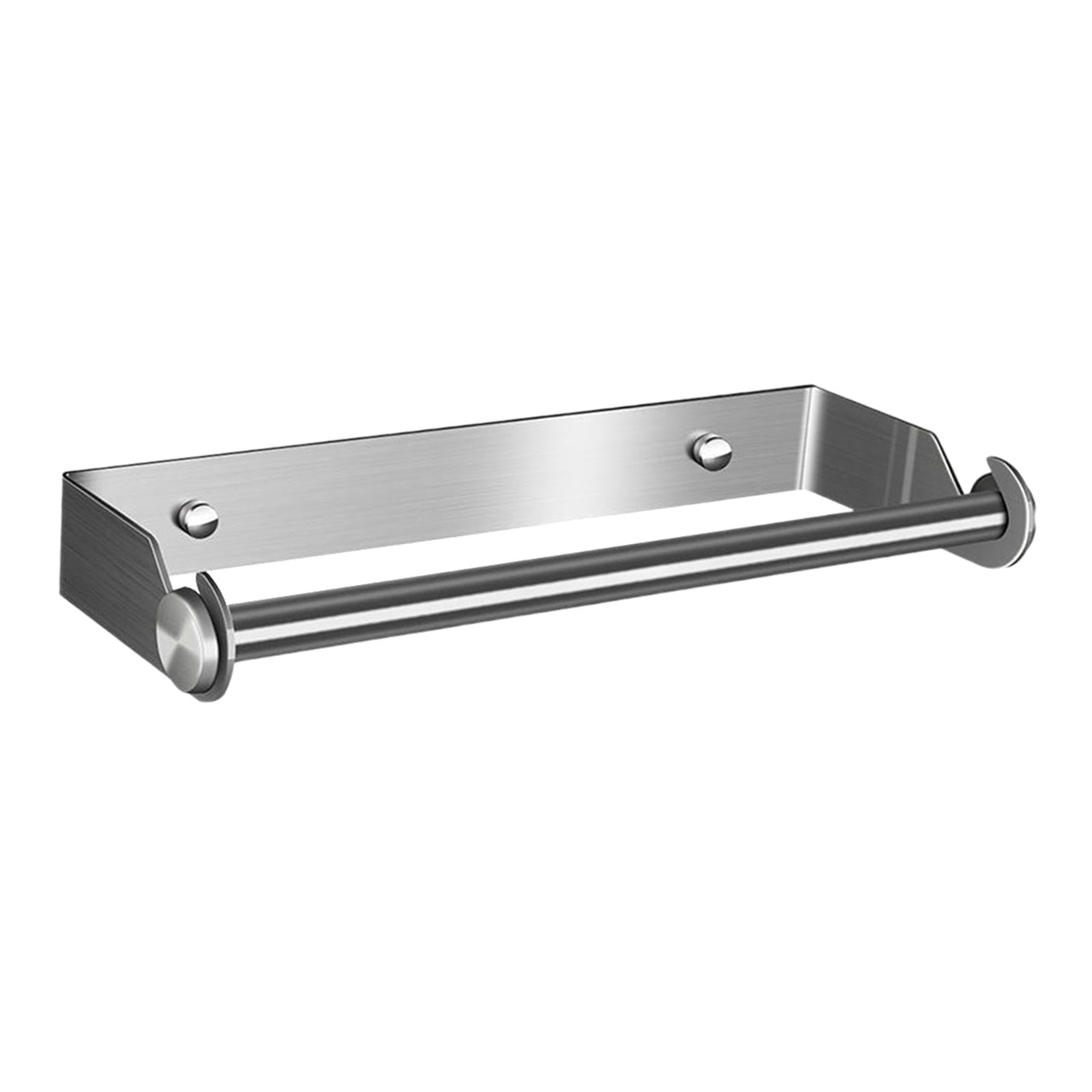 Baoblaze Paper Towel Holder Heavy Duty Wall Mounted for Office Bathroom Under Cabinet A