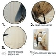 thumbnail image 3 of Designart "Minimalist Taupe Avian On Limb I" Animals Bird Floater Framed Wall Art Living Room, 3 of 5