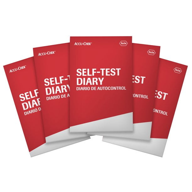 Accu-Chek Daily Self-Test Diabetes Diary, English/Spanish (Pack of 5)