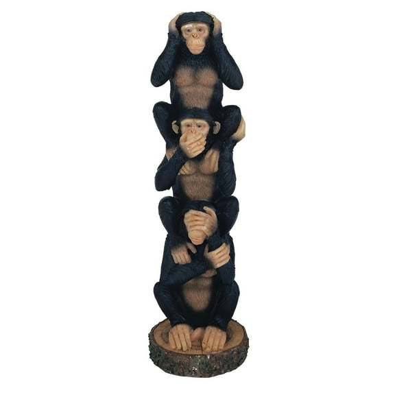 FC Design 8.5"H Hear-No, See-No, Speak-No Evil Stacked Monkeys Figurine Statue Sculpture Ornament Decoration Home/Room Decor and Unique Gift Ideas for Housewarming, Holidays and Birthdays