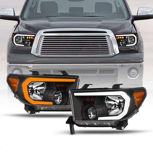 Switchback Sequential For 07-13 Tundra/08-17 Sequoia Black Headlights w/LED Tube