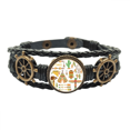 thumbnail image 1 of Totem indio nativo americano Dream Catcher Pulsera marina tejida en cuero, 1 of 4
