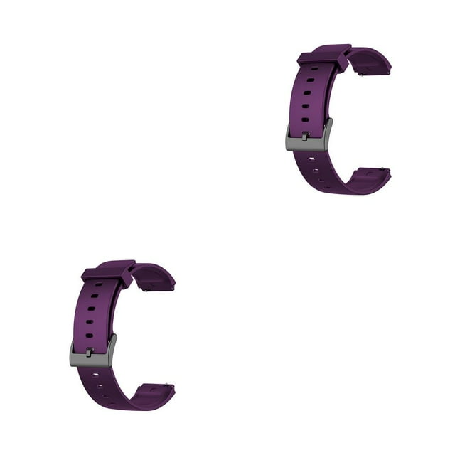 Transemion Sport Strap Bracelet Smart Wristband TPU for Mi Watch deep purple 2Set