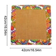 thumbnail image 4 of AYktou Mugwort Floss Cooling Rattan Chair Cushions, 16.5×16.5 Inch Summer Breathable Chair Mat Car Seat Cushion with Embroidered Edge Trimming, Non-Slip Comfortable Seat Pad for Dining Office Chairs, 4 of 7