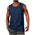 thumbnail image 2 of BRGZLK Tank Tops Mens Denim Sleeveless Cut Off Muscle Gym T Shirts Summer Lightweight Running Beach Loose Fit Tees, 2 of 7