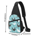 thumbnail image 3 of Xecao's Lovely Roosters Print Sling Bag: A Versatile Chest, Shoulder, and Crossbody Backpack for Casual Days Out, Perfect for Both Men and Women, 3 of 6