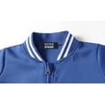 thumbnail image 5 of LittleSpring Kids Varsity Jacket Zip Up Boys Girls Bomber Jackets Outerwear Casual Classic Baseball Jacket Blue Size 6, 5 of 6
