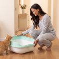 thumbnail image 5 of huayou Open Top High Sided Cat Litter Box, Anti-Splash Large Capacity Kitten Litter Pan, Easy Clean Pet Toilet, for Indoor Small Medium Cats, 5 of 5