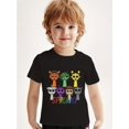 thumbnail image 1 of Boys' Casual Crew Neck T-Shirt, 100% Cotton Knit Fabric, Regular Fit, with Cartoon Character Print, for Youngsters Aged 12 and Under, Summer Tee, 1 of 7