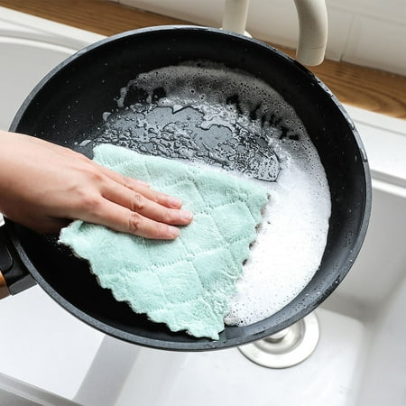 

amousa Nonstick Oil Coral Velvet Hanging Hand Towels Kitchen Dishclout