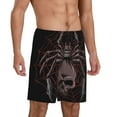 thumbnail image 2 of Fotbe Spider with Skull Pajama Shorts for Men, Men's Pajama Bottoms, Sleepwear,Short Pajama Pants-4X-Large, 2 of 9