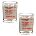 thumbnail image 1 of Vaso de vidrio de 2 onzas con escala - cuadrado 60ml rojo MFZFUKR CPB-DE-LYY1237-2, 1 of 5