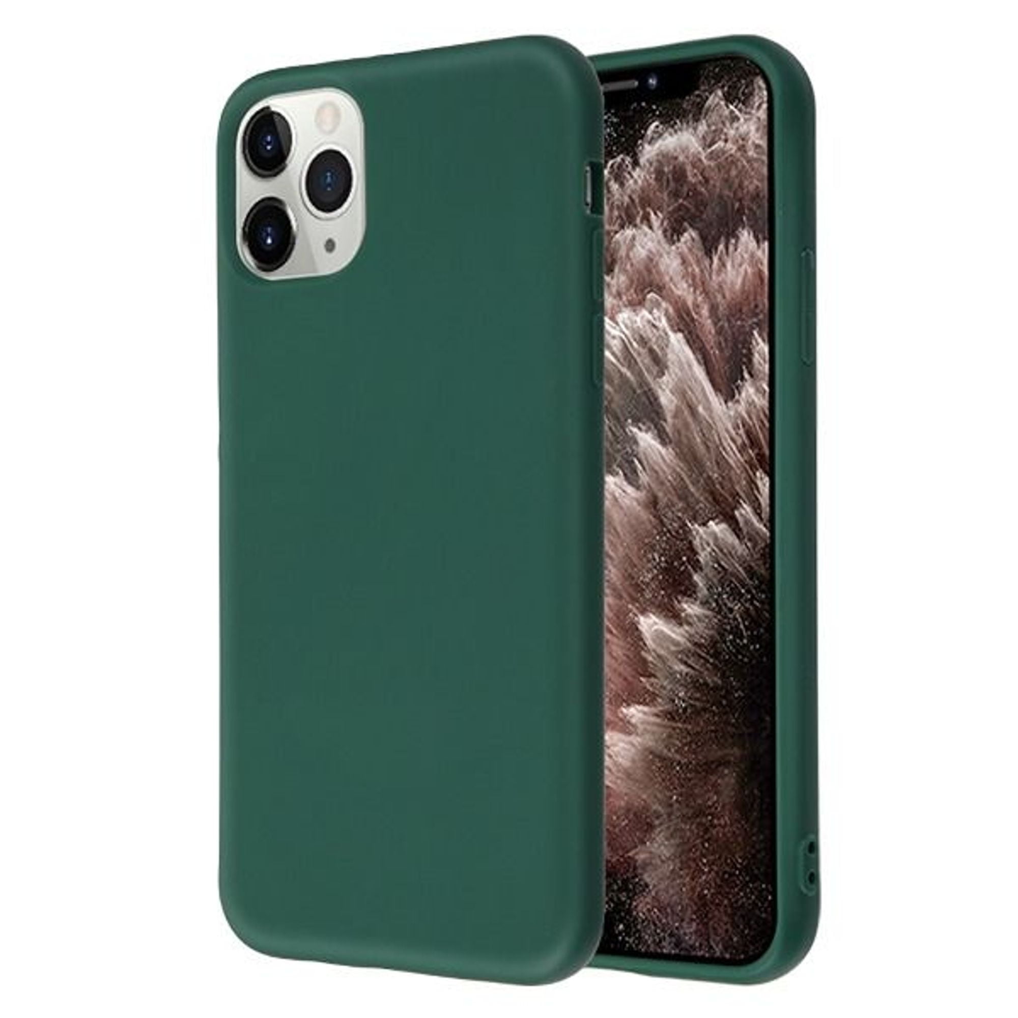 For Apple Iphone Samsung Galaxy Case By Mybat Liquid Silicone Rubber Hard Snap In Compatible With Apple Iphone 11 Green Walmart Com Walmart Com