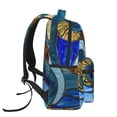thumbnail image 4 of KLL Stained Glass Ocean Wave Print Casual Backpack for Men Women,Travel Casual Backpack Outdoor Activities Bag Daypack for Travel Hiking Shopping Daily, 4 of 5