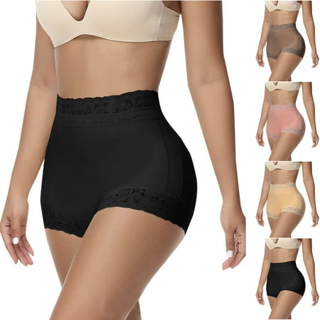 Pxkloy Shapewear for Women Anti Chafing Shorts Women Tummy Control Cooling Slip Shorts for Under Dresses High-Waisted Boyshorts Panties Lace Under Shorts Clearance Toys Black XXXL