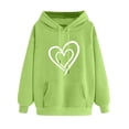 thumbnail image 2 of Dasayo Lightweight Women's Sweatshirts and Hoodies Green Fall Long Sleeve Heart Drawstring Hoodies Women's T-Shirts L, 2 of 3
