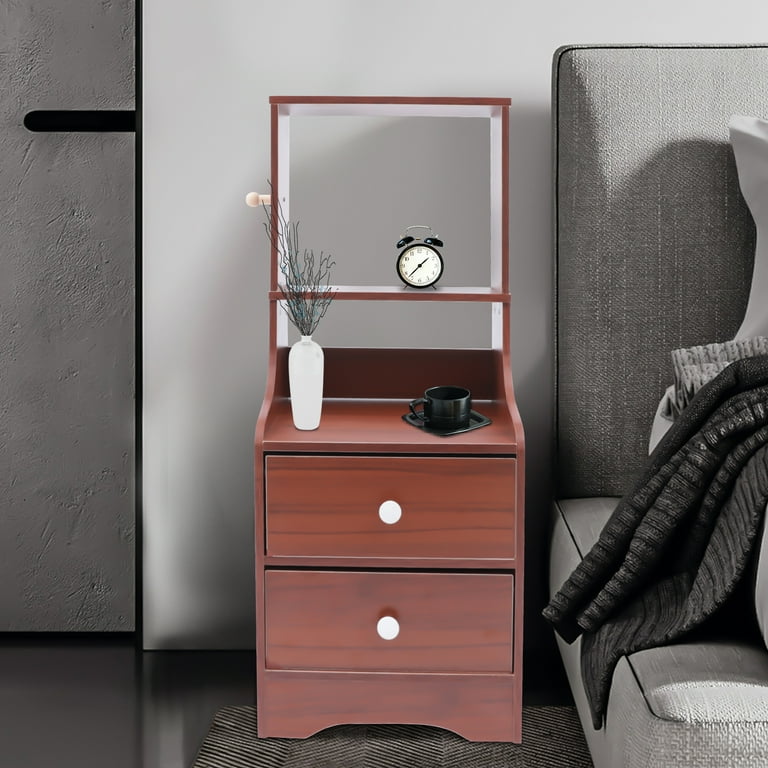 Tall dark brown nightstand deals
