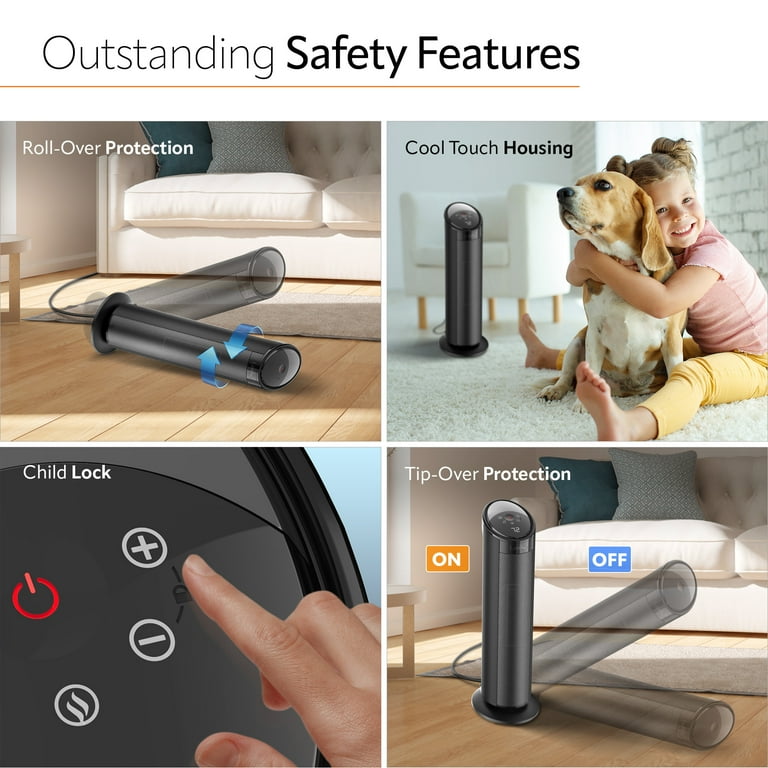 Lasko Elite Collection Full Room Ceramic Tower Heater with Eco