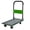 Green, variant on Flatbed Cart, 330lbs Heavy Duty Capacity Platform Hand Truck 360 Degree Swivel Wheels Foldable Push Hand Cart for Loading and Storage, Warehouse-Yellow