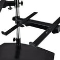 thumbnail image 4 of Pyle Universal Adjustable Dual Rack Rotating DJ Laptop Stand Holder (4 Pack), 4 of 7