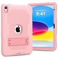 thumbnail image 6 of ELEHOLD Rugged Hybrid Case for iPad 10th Gen 10.9" (2022) Three-Layer Full Protection Hidden Kickstand Pencil Holder Shockproof Durable Case for iPad 10th Gen, Rosegold, 6 of 8