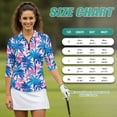 thumbnail image 6 of Aplkyhs Tropical Palm Tree Women's Golf Shirt and Sun Visor Hat Set Sports Sun Visor Hat Moisture Wicking Women Sport Cloth 4-Way Stretch Suitable for Tennis Enthusiasts Lightweight, 6 of 7