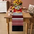 thumbnail image 2 of Red Black Grey Stripes Table Runner 70 Inches, Abstract Lines Geometric Modern Bed Runner Dresser Scarves Tabletop for Indoor Outdoor Parties/Ceremony/Banquet, 13" x 70", 2 of 9