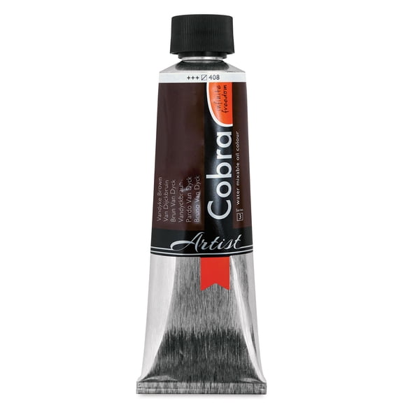 Cobra Artist Water Mixable Oil Paint - Van Dyke Brown, 150 ml tube