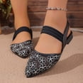 thumbnail image 6 of Purcolt Womens Floral Embroidery Mesh Slingback Flats Dressy Casual Pointed Toe Slip On Ballet Shoes Comfort Soft Sole Dress Shoes with Elastic Ankle Strap, 6 of 9