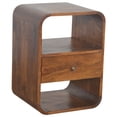thumbnail image 2 of Mango Wood Material - Curved Edge for Aesthetic - Bedroom Nightstand - Sustainable Simple Design, 2 of 5