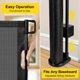 thumbnail image 5 of Reinforced 42” Tall x 100” Extra Wide Retractable Baby Gates for Doorways Extra Tall Pet Gate with Rods to Prevent Crawling Through, Dog Gate for Large Openings Extra Long Mesh Gate, Black, 5 of 7
