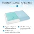 thumbnail image 3 of EGOHOME Single Cooling Gel Bed Pillow, Memory Foam Pillow, Standard Queen, Blue, Cooling Removable Cover, Medium-soft, 3 of 10
