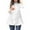 White, variant on Polyester Three Quarter Sleeves Buttons Patchwork Solid Shirts Womens S-5XL