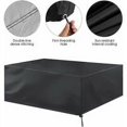 thumbnail image 2 of Funda para muebles de jardín 200x160x70cm Fundas para muebles de tela Oxford negra impermeable a prueba de viento y polvo con hebilla de bloqueo Lona protectora para muebles de mesa y sillas, 2 of 5