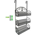 3 Tier Spice Rack for Organizing Spice Jars and Condiments, Black Metal Spice Organizer for Wall
