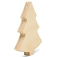 thumbnail image 3 of Chunky Christmas Wood Tree Cutout 4-inch, Pack of 2 Small Wooden Tree for Crafts, Christmas Table Decor & Tiered Tray, by Woodpeckers, 3 of 7