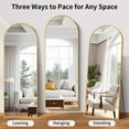 thumbnail image 6 of Anyrose 64"x21" Arched Full Body Mirror Free-standing Floor Mirror, Gold, 6 of 6