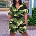 thumbnail image 1 of LOVZFMLL Combinaison Ample Décontractée à Manches Courtes pour Femmes, Multicolore 3TG, 1 of 5