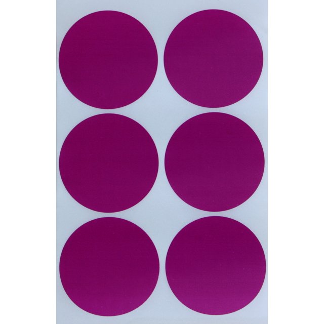 Royal Green - Round 2" inch Purple Sticker 50mm dot Labels Permanent Adhesive Circles Inventory and Marking - 540 Pack