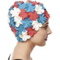 thumbnail image 4 of Bonnet de Bain à Pétale Floral pour Femmes – Style Rétro Vintage Bonnet de Bain pour Cheveux Longs et Courts, 4 of 5