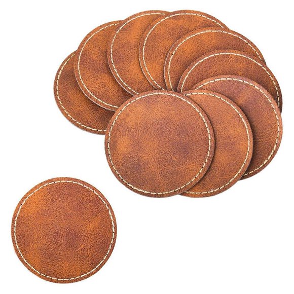 60 Pcs Blank Leatherette Hat Patches and Adhesive Artificial Leather