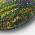 thumbnail image 3 of Designart 'Bushes and Pine Trees In The Forest I' Lake House Circle Metal Wall Art 11x11 - Disc of 11, 3 of 5