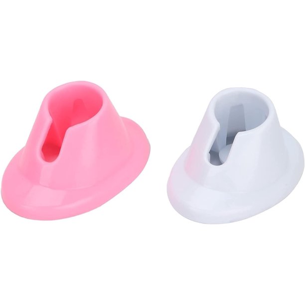 Juroicessry 2 soportes para botellas de esmalte de uñas de goma suave, color rosa y blanco, soporte para esmalte de uñas, organizador de arte de uñas antiderrames, herramientas de manicura, esmalte de