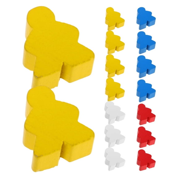 ULTNICE 40Pcs Chess Pieces for Board Games Wood Material Red Unique Shape