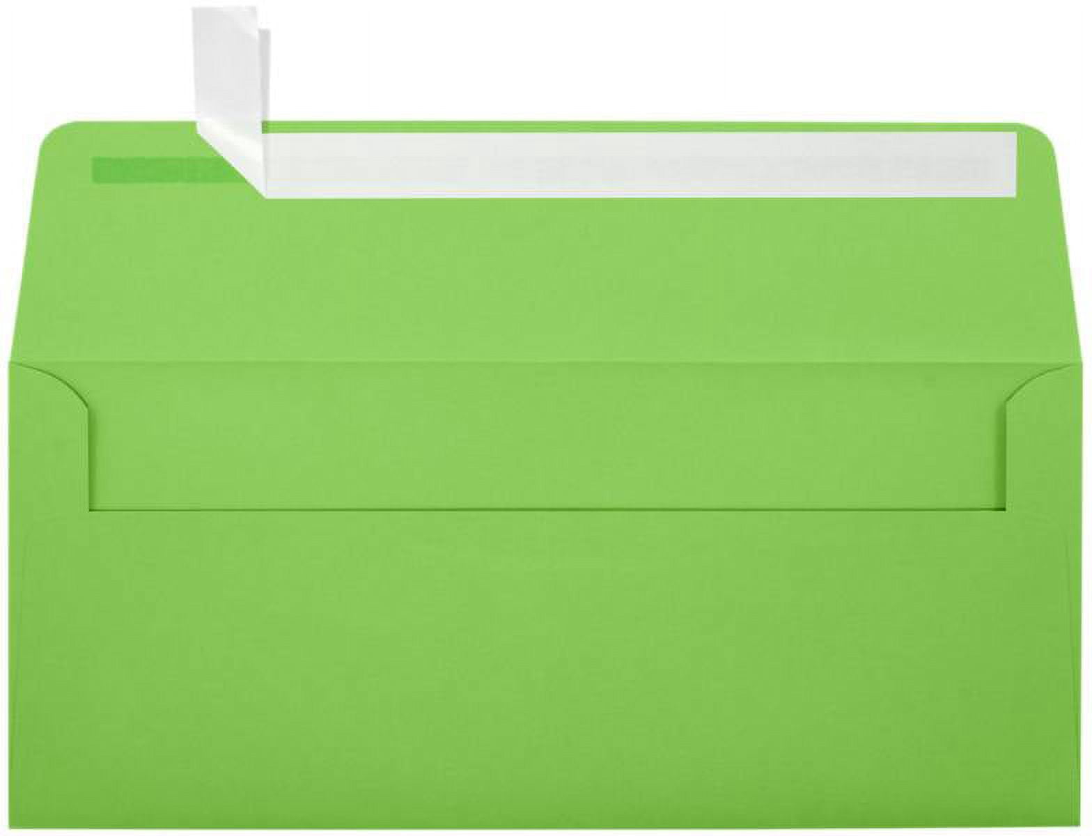 Luxpaper #10 Square Flap Envelope, 4 1/8 X 9 1/2, Limelight, 1000/Pack